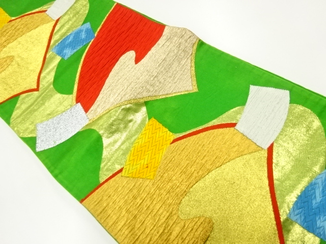 JAPANESE KIMONO / ANTIQUE FUKURO OBI / SILK / WOVEN STREAM